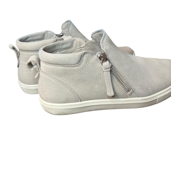 Gianni Bini | Cream Double Zip-Up  Leather Sneakers | Sz 9 - Picture 4 of 9